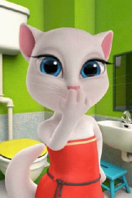 Kotka z Talking Tom przesyła buziaczka